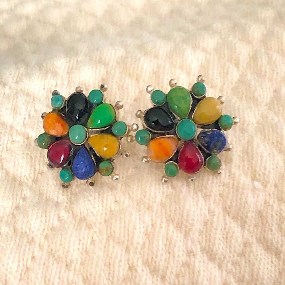 Barse Multi-Gemstone Sterling Silver Earrings - image 7